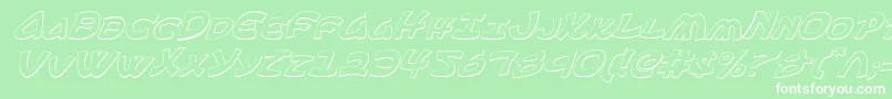 Ephesian3Di Font – White Fonts on Green Background