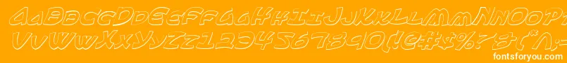 Ephesian3Di Font – White Fonts on Orange Background