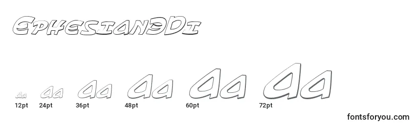 Размеры шрифта Ephesian3Di