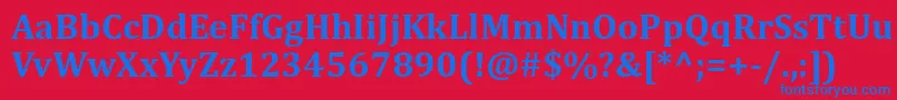 CambriaBold Font – Blue Fonts on Red Background