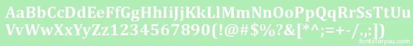 CambriaBold Font – White Fonts on Green Background