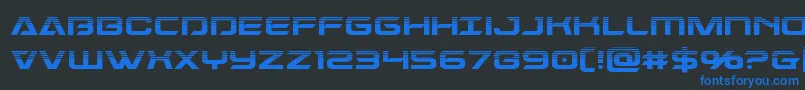 Dameronhalf Font – Blue Fonts on Black Background