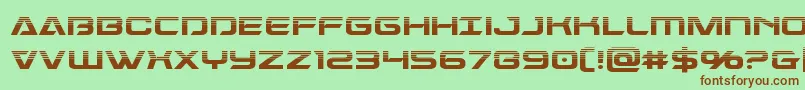 Dameronhalf Font – Brown Fonts on Green Background