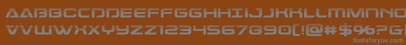 Dameronhalf Font – Gray Fonts on Brown Background