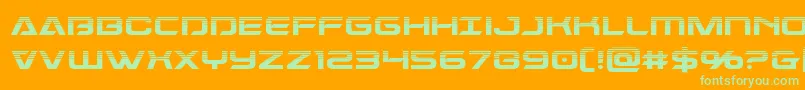 Dameronhalf Font – Green Fonts on Orange Background