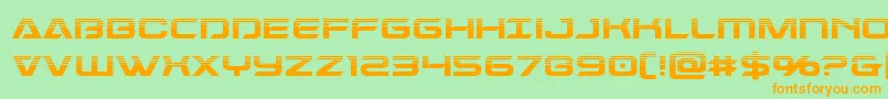 Dameronhalf Font – Orange Fonts on Green Background