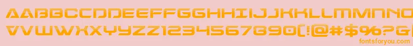 Dameronhalf Font – Orange Fonts on Pink Background