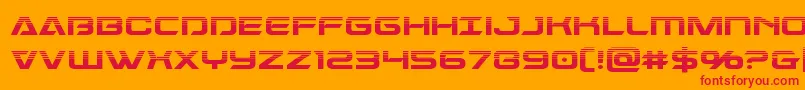 Dameronhalf Font – Red Fonts on Orange Background