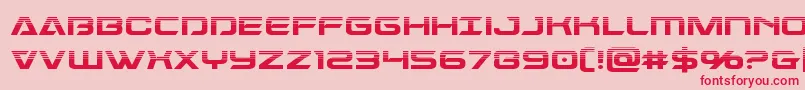 Dameronhalf-Schriftart – Rote Schriften auf rosa Hintergrund