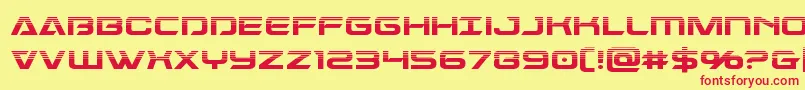Dameronhalf Font – Red Fonts on Yellow Background
