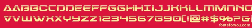 Dameronhalf Font – Yellow Fonts on Red Background