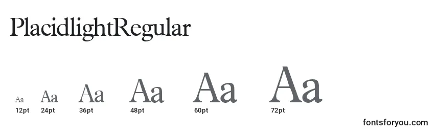 PlacidlightRegular Font Sizes