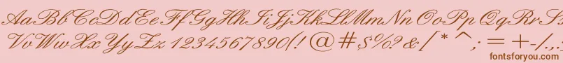 EnglishWd Font – Brown Fonts on Pink Background