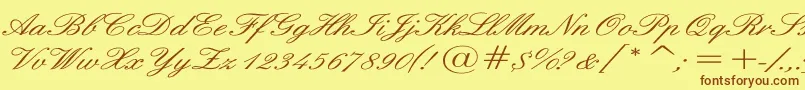 EnglishWd Font – Brown Fonts on Yellow Background