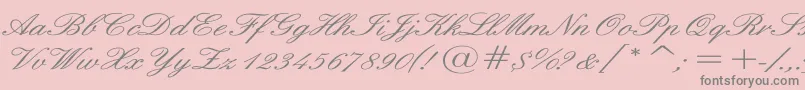 EnglishWd-Schriftart – Graue Schriften auf rosa Hintergrund