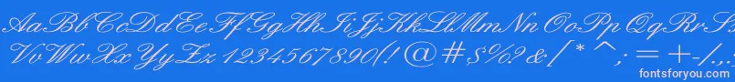 EnglishWd Font – Pink Fonts on Blue Background