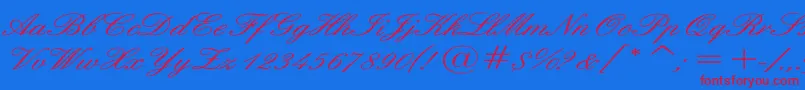 EnglishWd Font – Red Fonts on Blue Background