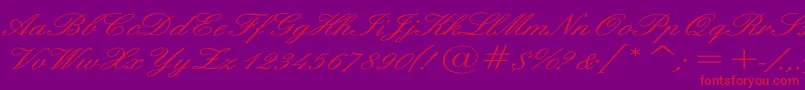 EnglishWd Font – Red Fonts on Purple Background