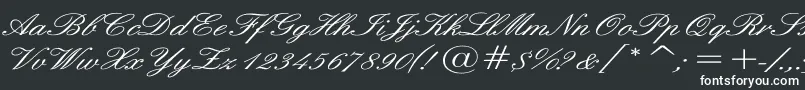 EnglishWd-fontti – valkoiset fontit mustalla taustalla