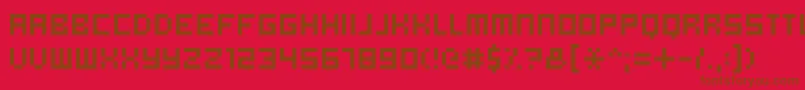 Hooge0555Cyr2 Font – Brown Fonts on Red Background