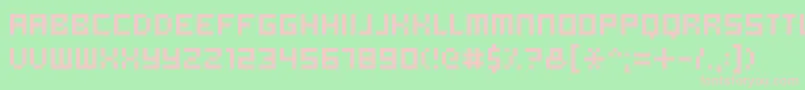 Hooge0555Cyr2 Font – Pink Fonts on Green Background