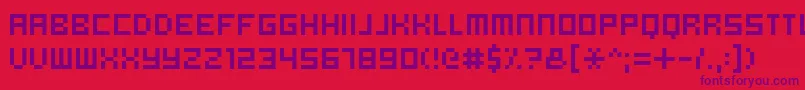 Hooge0555Cyr2 Font – Purple Fonts on Red Background