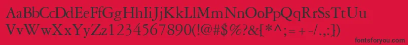 GaramondreprisesskRegular Font – Black Fonts on Red Background