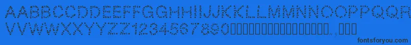 Pwtribe Font – Black Fonts on Blue Background