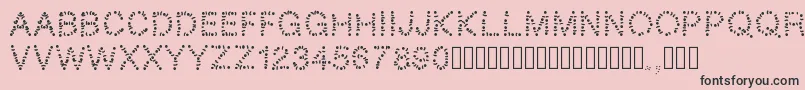 Fonte Pwtribe – fontes pretas em um fundo rosa