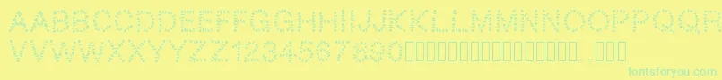 Więcej informacji o czcionce Pwtribe Czcionka Pwtribe – zielone czcionki na żółtym tle
