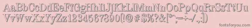 ValenciashadowRegular Font – Gray Fonts on Pink Background