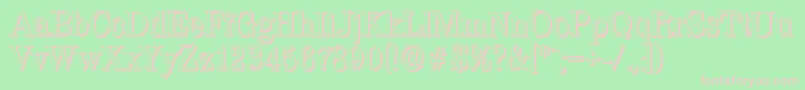 ValenciashadowRegular Font – Pink Fonts on Green Background