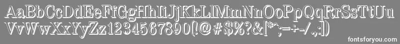 ValenciashadowRegular Font – White Fonts on Gray Background