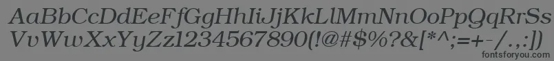 Шрифт ErBukinist866Italic – чёрные шрифты на сером фоне