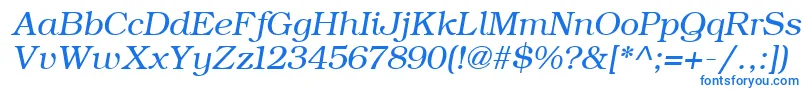 fuente ErBukinist866Italic – Fuentes Azules Sobre Fondo Blanco