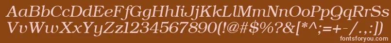 En savoir plus sur la police ErBukinist866Italic Police ErBukinist866Italic – polices roses sur fond brun