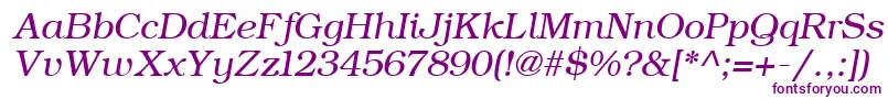 ErBukinist866Italic Font – Purple Fonts on White Background