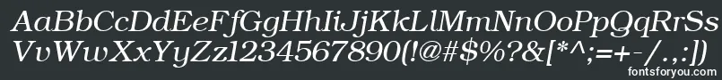 Шрифт ErBukinist866Italic – белые шрифты