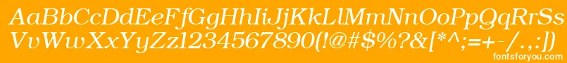 ErBukinist866Italic Font – White Fonts on Orange Background