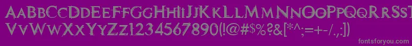 TechnoviaCaps Font – Gray Fonts on Purple Background