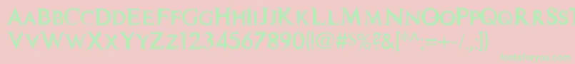 TechnoviaCaps Font – Green Fonts on Pink Background