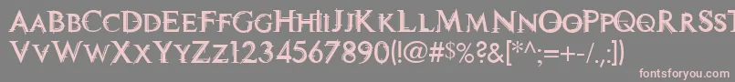 TechnoviaCaps Font – Pink Fonts on Gray Background