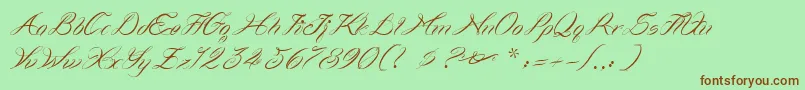 Curlings Font – Brown Fonts on Green Background