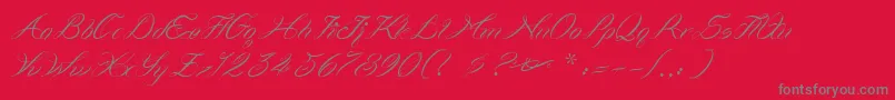 Curlings-Schriftart – Graue Schriften auf rotem Hintergrund