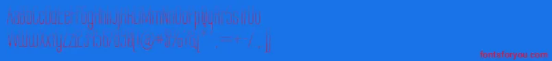 フォントLabtopGraphed – 赤い文字の青い背景