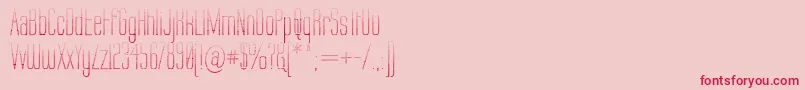 LabtopGraphed Font – Red Fonts on Pink Background