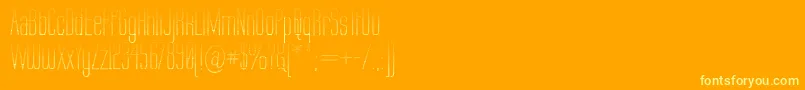 LabtopGraphed-Schriftart – Gelbe Schriften auf orangefarbenem Hintergrund