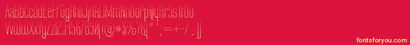 LabtopGraphed Font – Yellow Fonts on Red Background