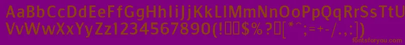 Шрифт Comms – коричневые шрифты на фиолетовом фоне