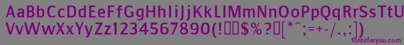 Шрифт Comms – фиолетовые шрифты на сером фоне